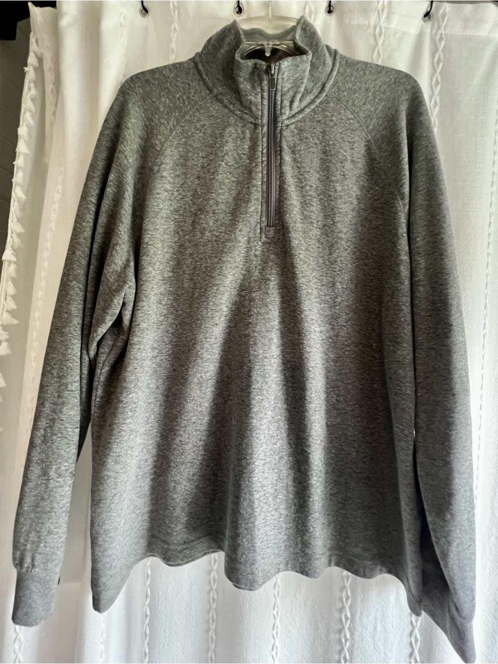 L.L. Bean Men's Heather Gray Half-Zip Pullover Sweater